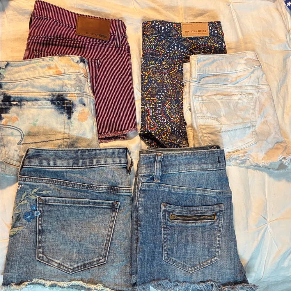 Big Star and American Eagle Shorts Set of 6 - size 4